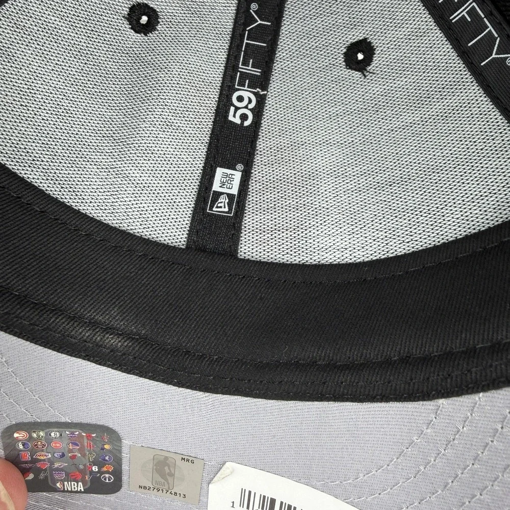 Portland Trail Blazers Hat Cap Fitted Mens 6 7/8 Black New Era 59Fifty